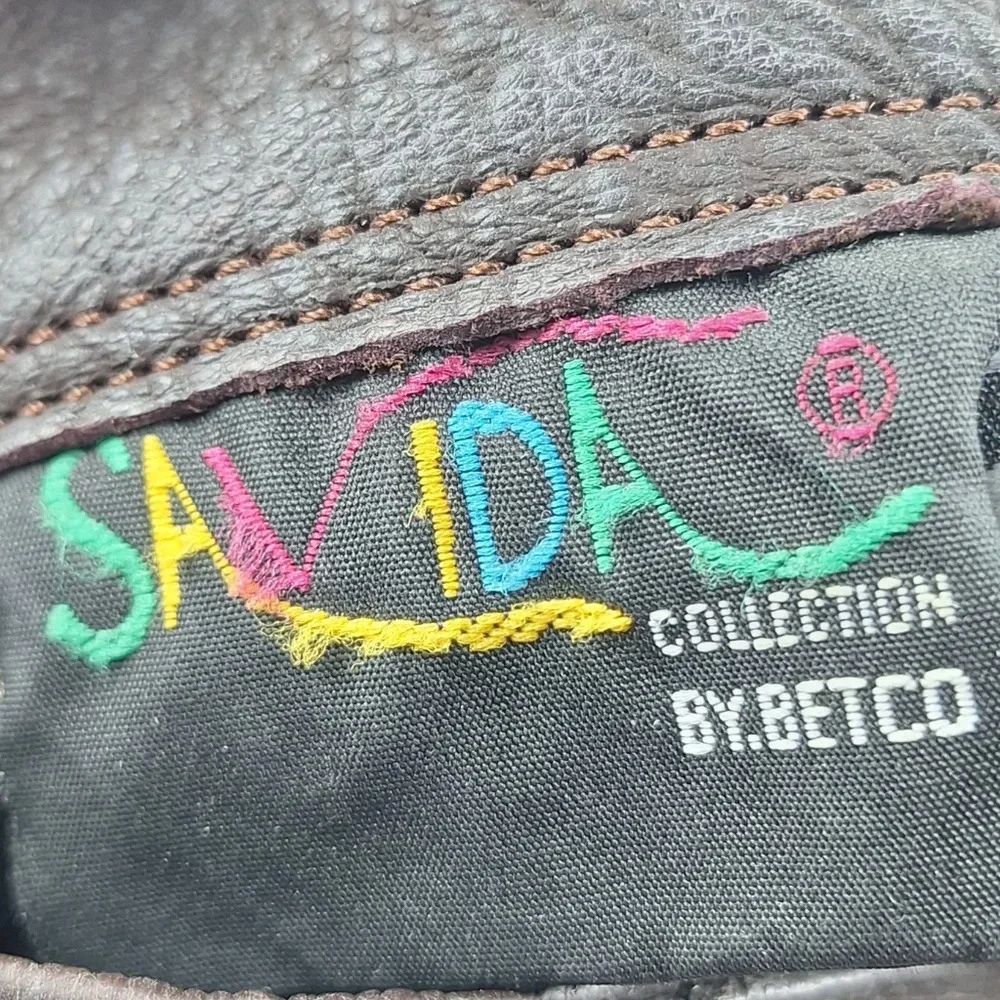 Savida Collection By Betco Brown Genuine Leather Womens Boots Sz 8